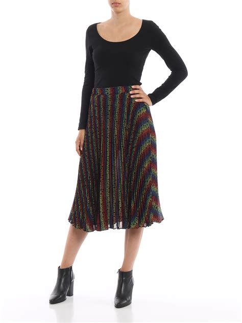 Michael Michael Kors Rainbow Pleated Skirt 